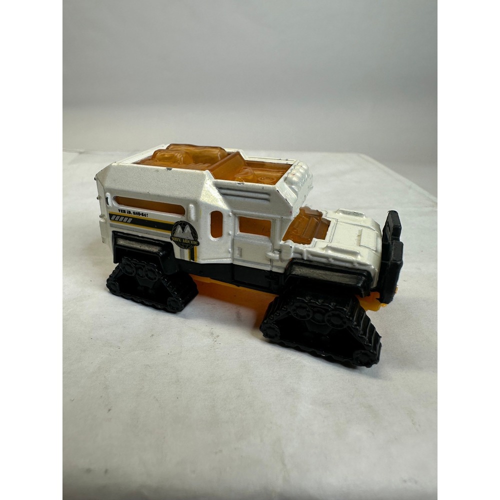 Matchbox Frost Fighter Snow Vehicle‎ White Orange Tracks Toy Diecast 2012